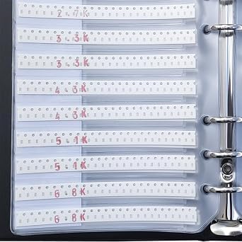 0603 0R-10M & 1pF-2.2uF 1% Resistor and Capacitor Mixed Practical Kit 87 Values SMD Assorted Resistors Capacitor Sample Book Combo Pack Kit