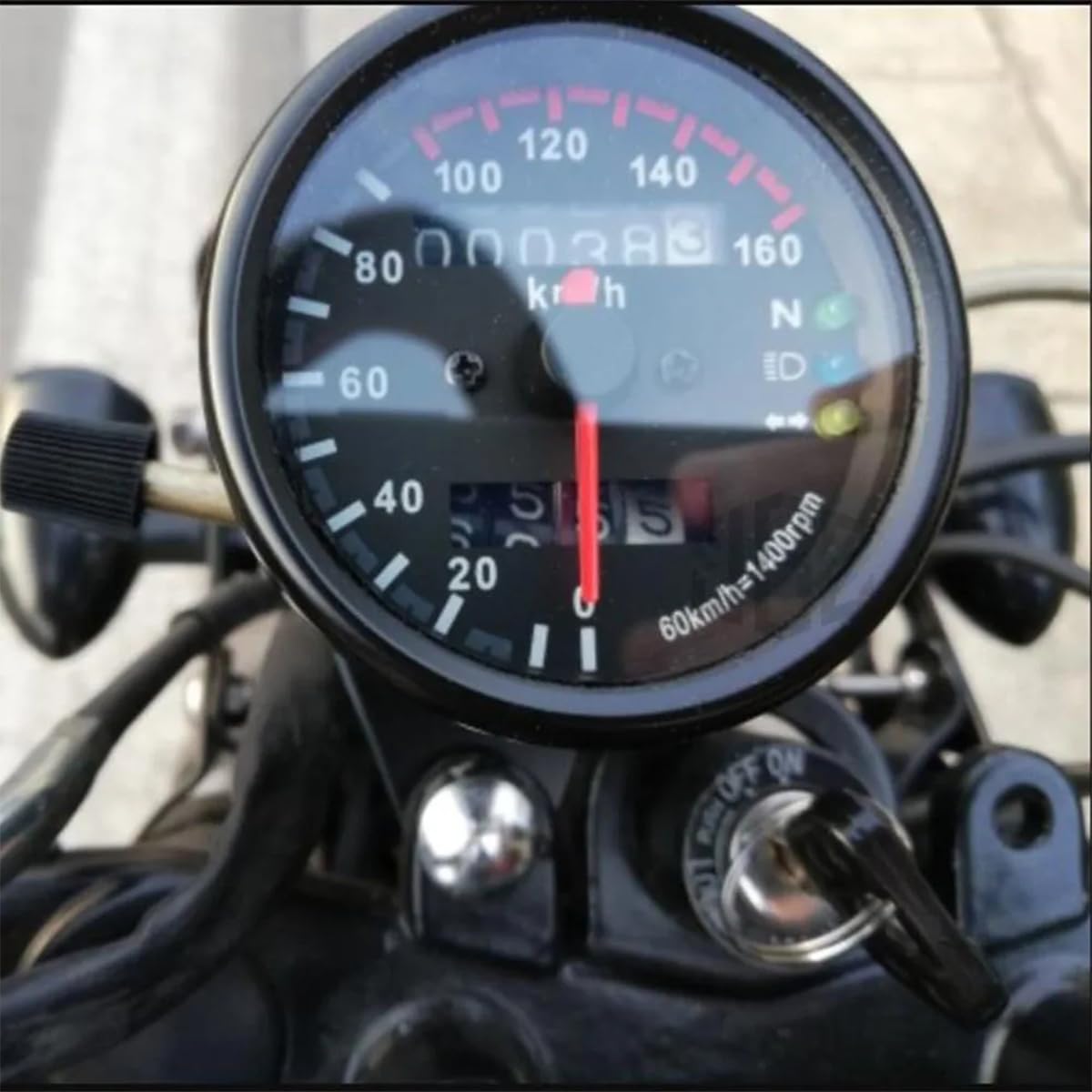 CGEAMDY 0-160 KM/H 12V GPS Moto Contachilometri, Impermeabile Auto Segnale con Retroilluminazione Tachimetro Contagiri Gauge a LED Backlight Segnale, Moto Dual Sport bike ATV Scooter Offroad Camion