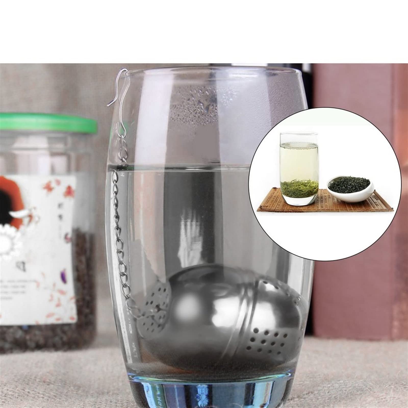 Colador de té reutilizable de malla de acero inoxidable, infusor de té, tetera, hoja de té, filtro de especias, utensilios de cocina