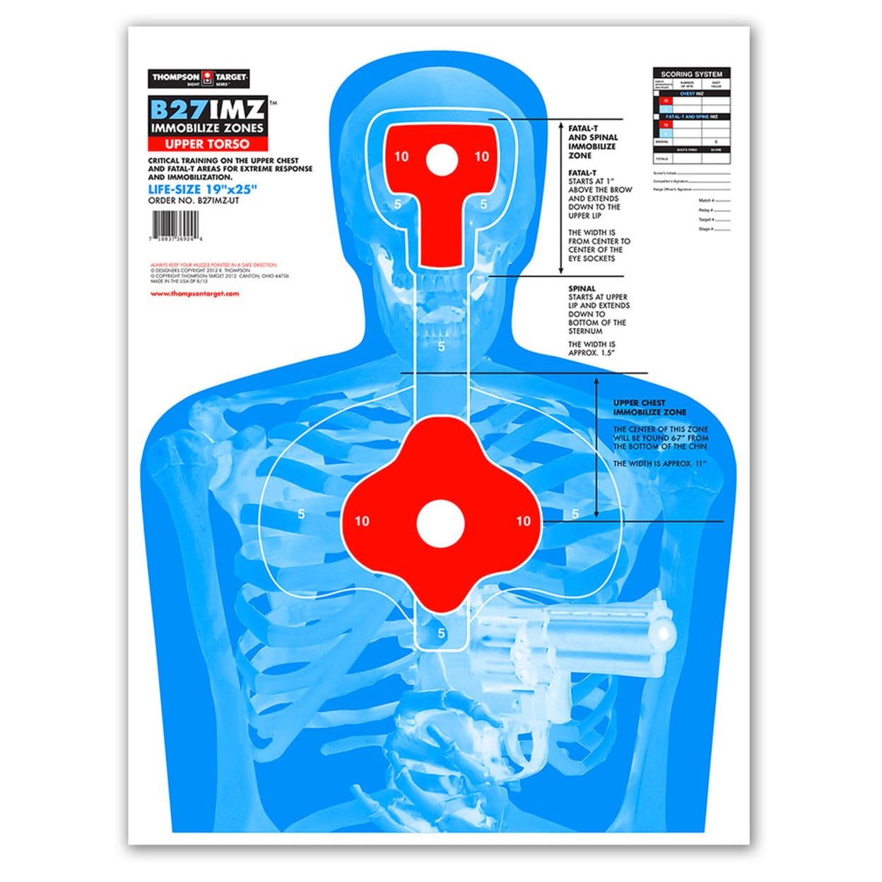 Thompson Target6924-20 B27-Imz (Upper Torso) 19"X25" (20 Pack)