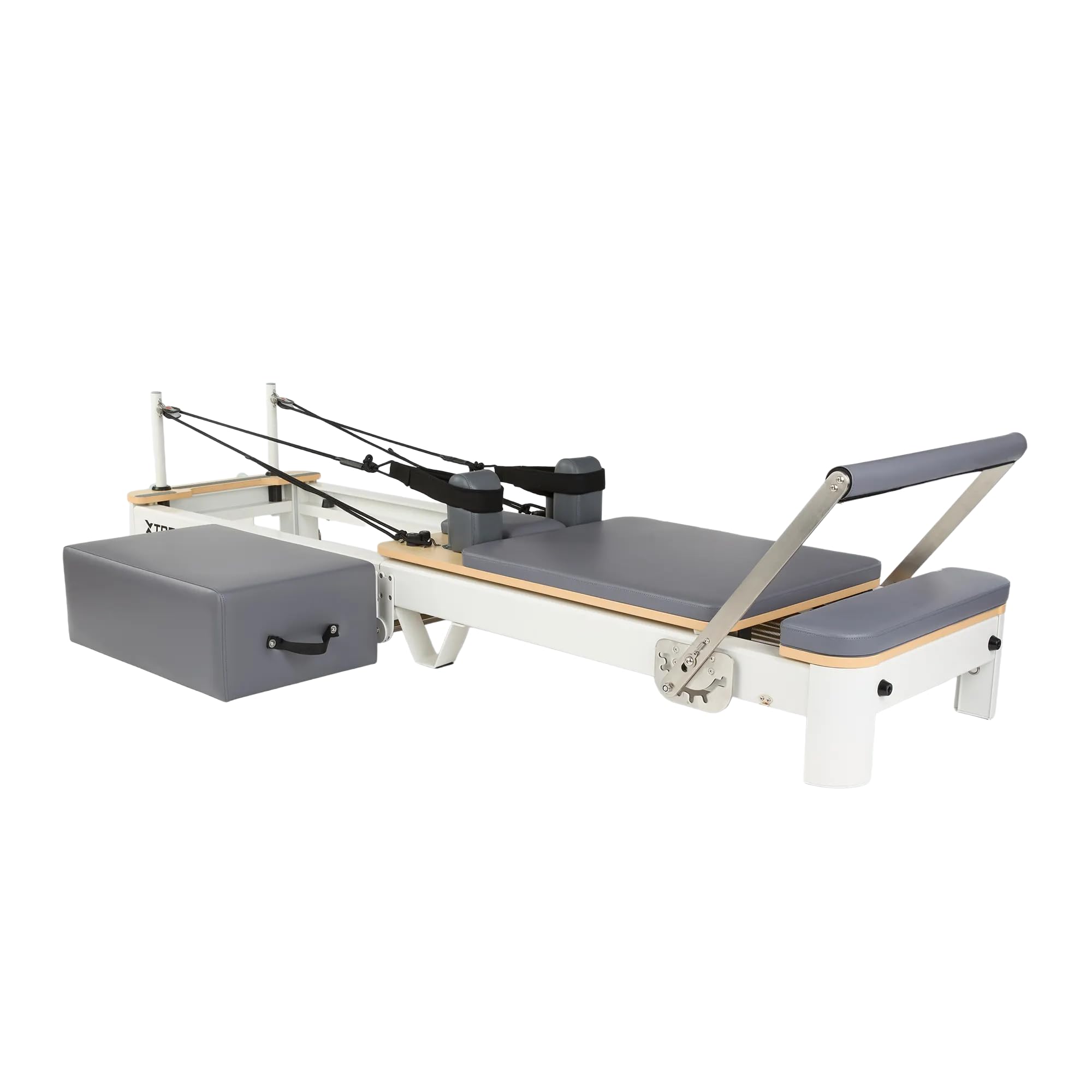 CTRL-Core W – profesjonalny reformer do pilatesu z prawdziwego drewna – składana konstrukcja i 5 sprężyn oporowych – obciążenie do 200 kg – trening całego ciała do domu i studia – w zestawie