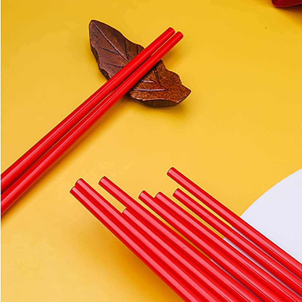 Baguettes Baguettes Baguettes réutilisables Baguettes en Porcelaine réutilisable Chinoises en céramique pour dîner en Famille Passe au Lave-Vaisselle Antidérapant Anti-brûlure (Couleur: Vert