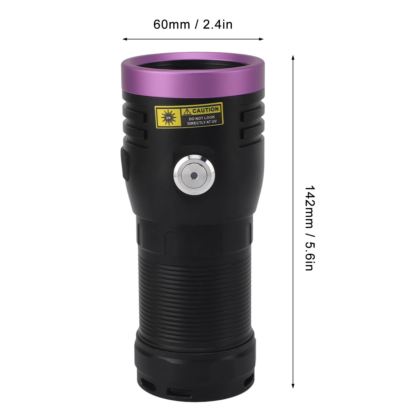 Linterna UV LED de Luz Negra de 365 Nm para Detección de Orina de Mascotas e Inspección de Minerales, Compacta de 15,4 Oz