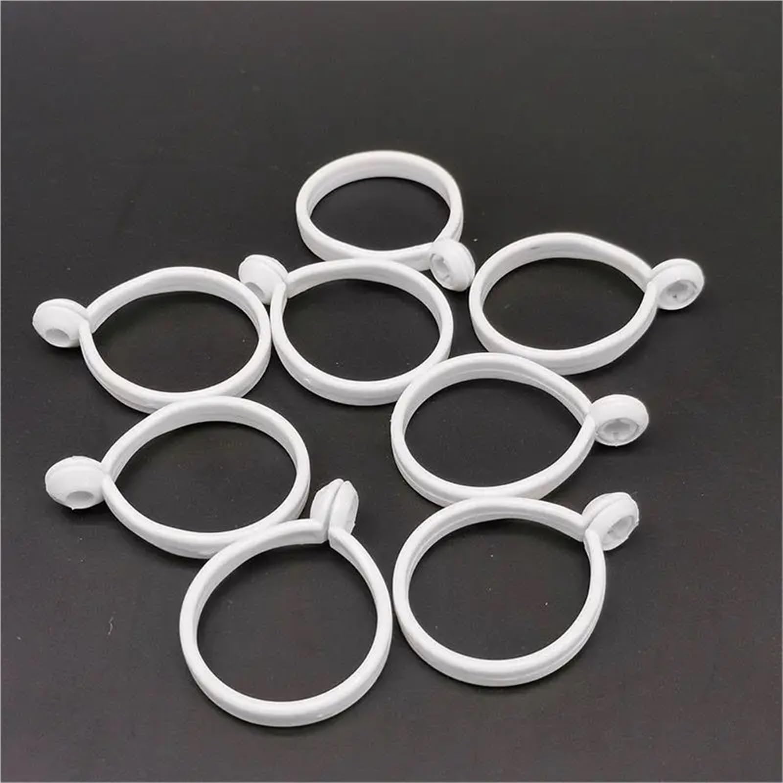 Anneaux de rideaux, Anneaux de rideau 270 pièces, anneau fendu en plastique blanc, romain coulissant silencieux, diamètre intérieur 35mm