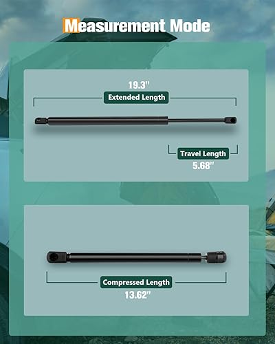 Vista 125 de SCITOO PM1017 - Soportes de elevación de 17.8 pulgadas para Hyundai Santa Fe 2007-2012 trasero izquierdo y derecho Liftgate Shock Struts 2pcs