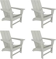 Vista 20 de WestinTrends Ashore Modern - Silla plegable Adirondack para exteriores (juego de 2), color negro