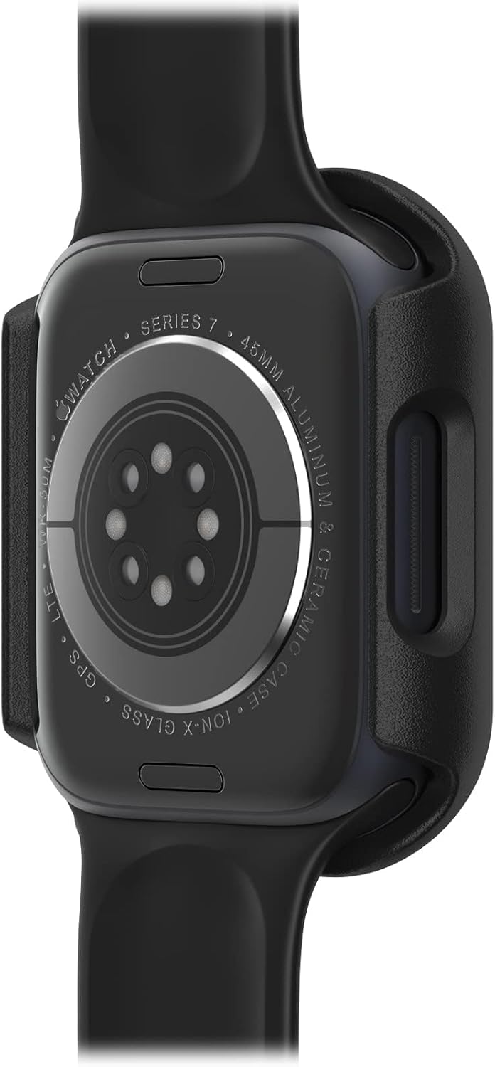 Protector de Reloj con Protector de Pantalla de Cristal Templado Integrado OtterBox Eclipse para Apple Watch Series 9/8/7-45mm, Resistente a Golpes y Caídas, Negro 6