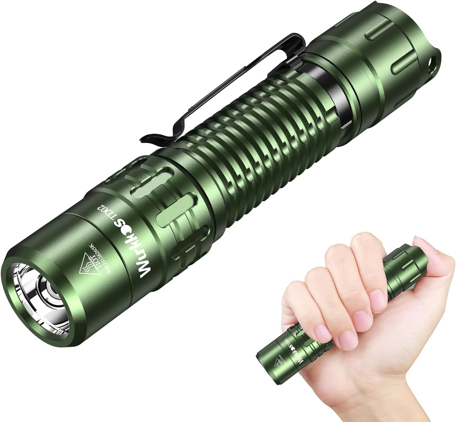 TD02 LED Tactical Torch, Extremely Bright 2000 Lumens USB C Rechargeable Torches, IP68 Waterproof with 6 Modes Handheld Small Torch for Outdoor and Indoor Activities