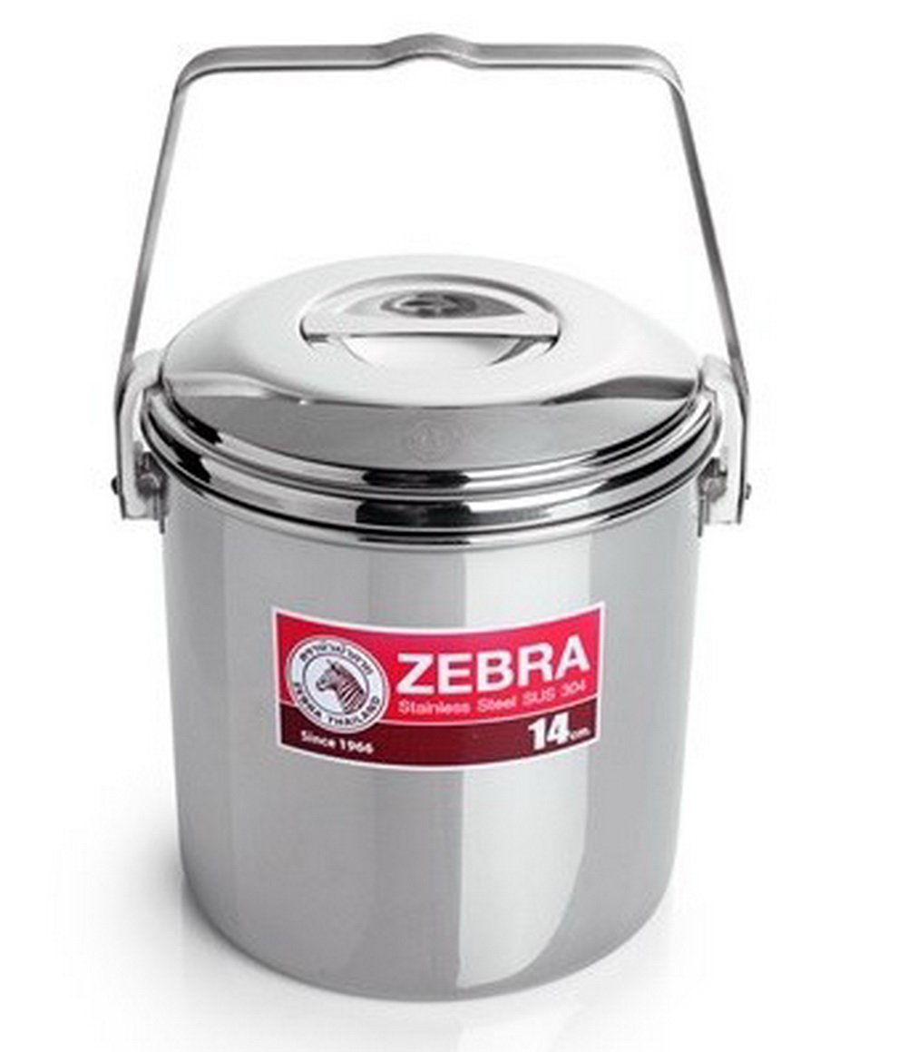 Improved 16 Cm Zebra Loop Handle Pot with Stainless Steel Clips by ZEBRA THAILAND