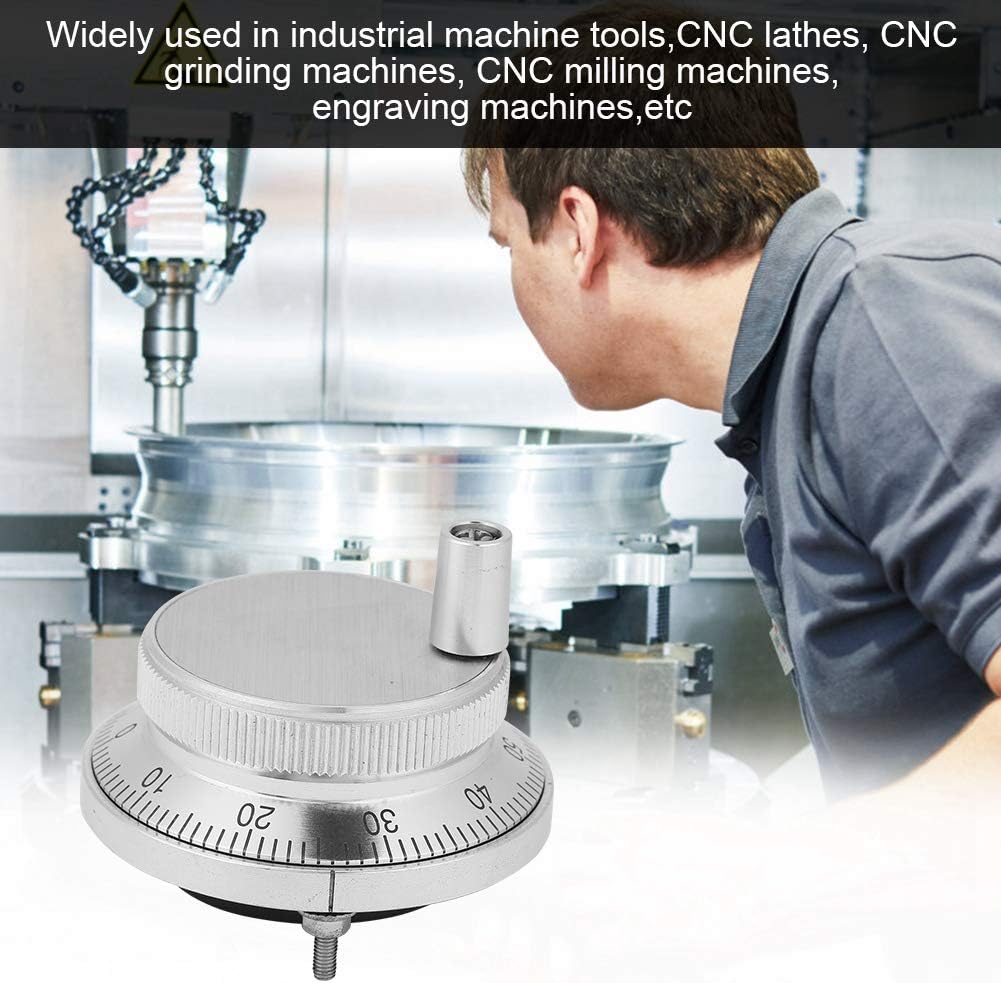 5V 4 Terminal Manual Pulse Encoder 60mm Rotary Knob Encoder for CNC Mill Router Control System