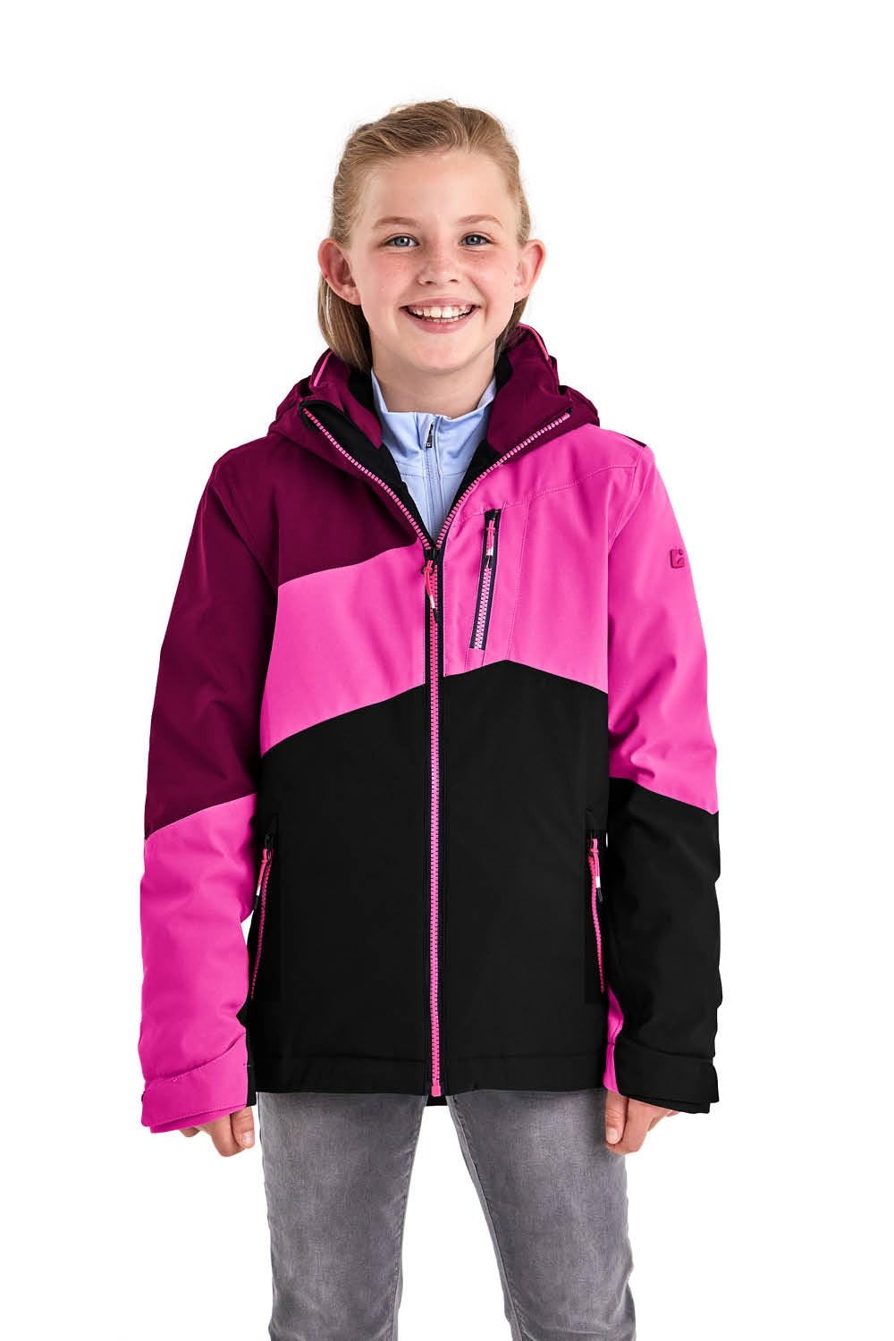 Killtec Mädchen Ksw 166 Grls Ski Jckt Skijacke/Funktionsjacke mit abzippbarer Kapuze und Schneefang