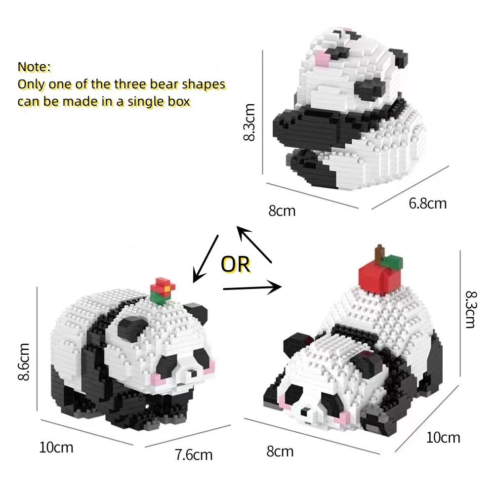 Mini Panda Building Blocks Set, Cute Animals Building Toys - Image 3