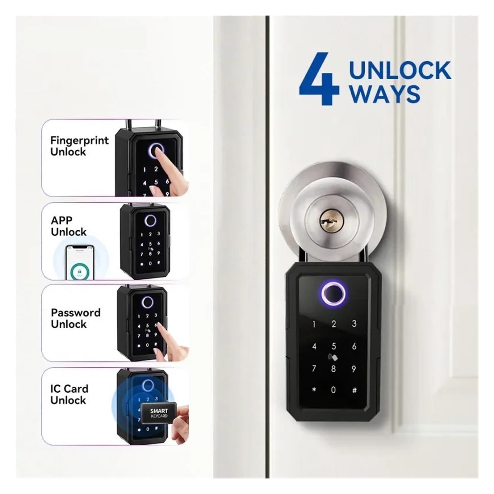 Cassette di Sicurezza WiFi Password Smart Fingerprint Digitale Cerradura Inteligente Tuya Cassette di Sicurezza elettroniche Portatili(TTlock)