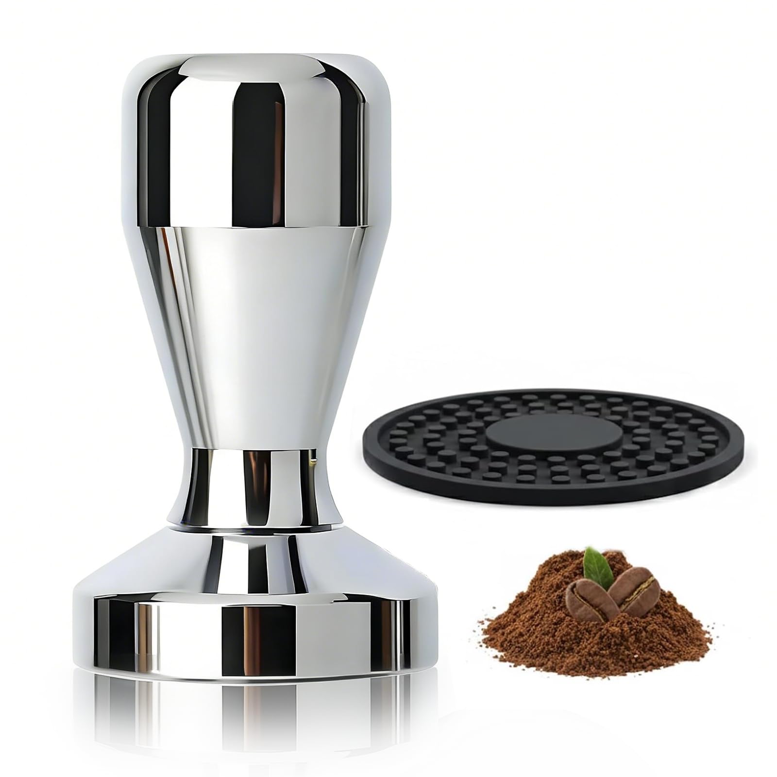 Set Pressacaffè Da 51 Mm Professionale – 4 Pezzi: Tamper In Acciaio Inox, Distributore WDT, Tappetino In Silicone, Schermo A Disco – Per Baristi E Appassionati Di Espresso