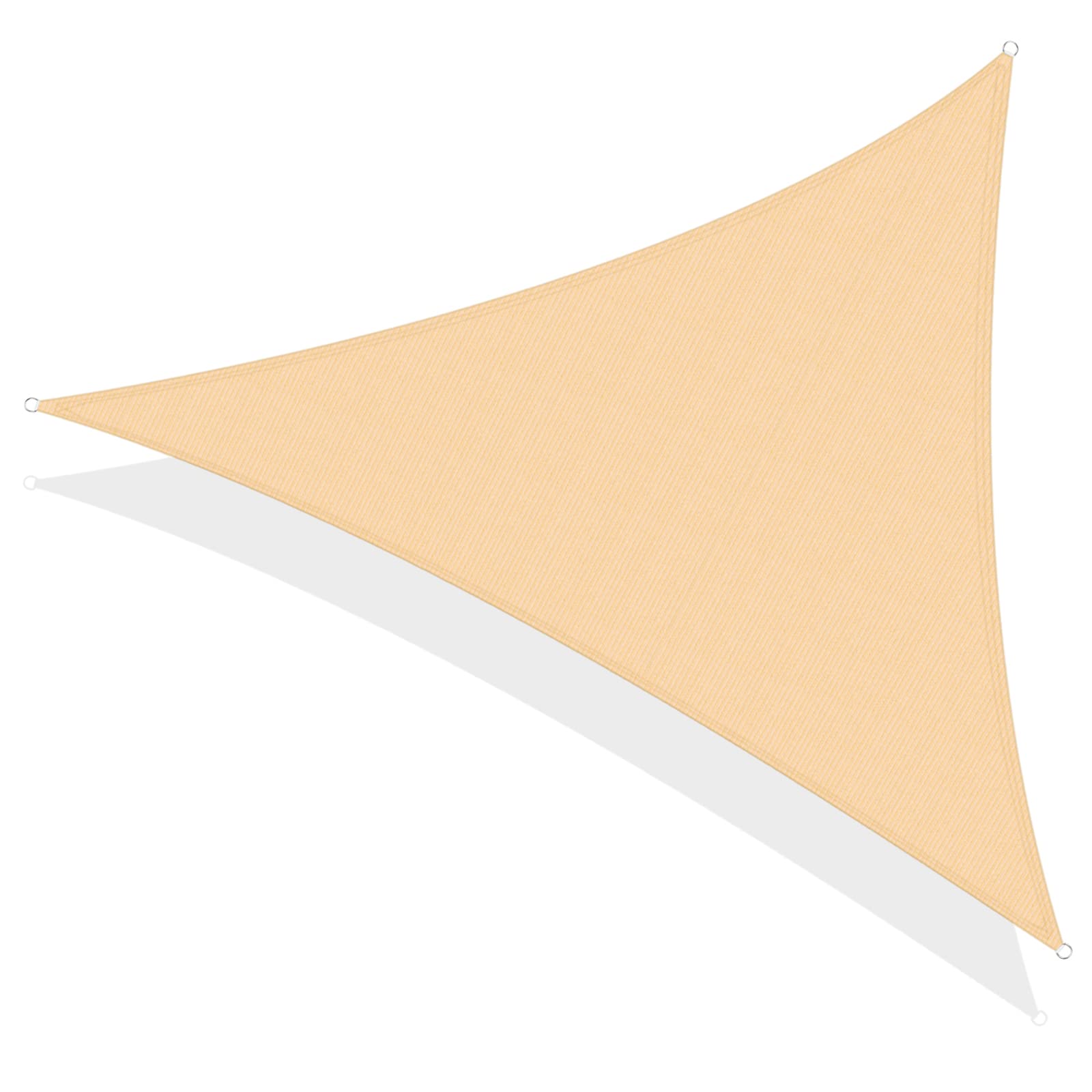 Duerer Tenda a Vela Ombreggiante Triangolare 3.6x 3.6x 3.6m Vela Parasole Blocco 95% UV Tenda da Sole da All'aperto Giardino, Balconi, Terrazza, Campeggio-Sabbia