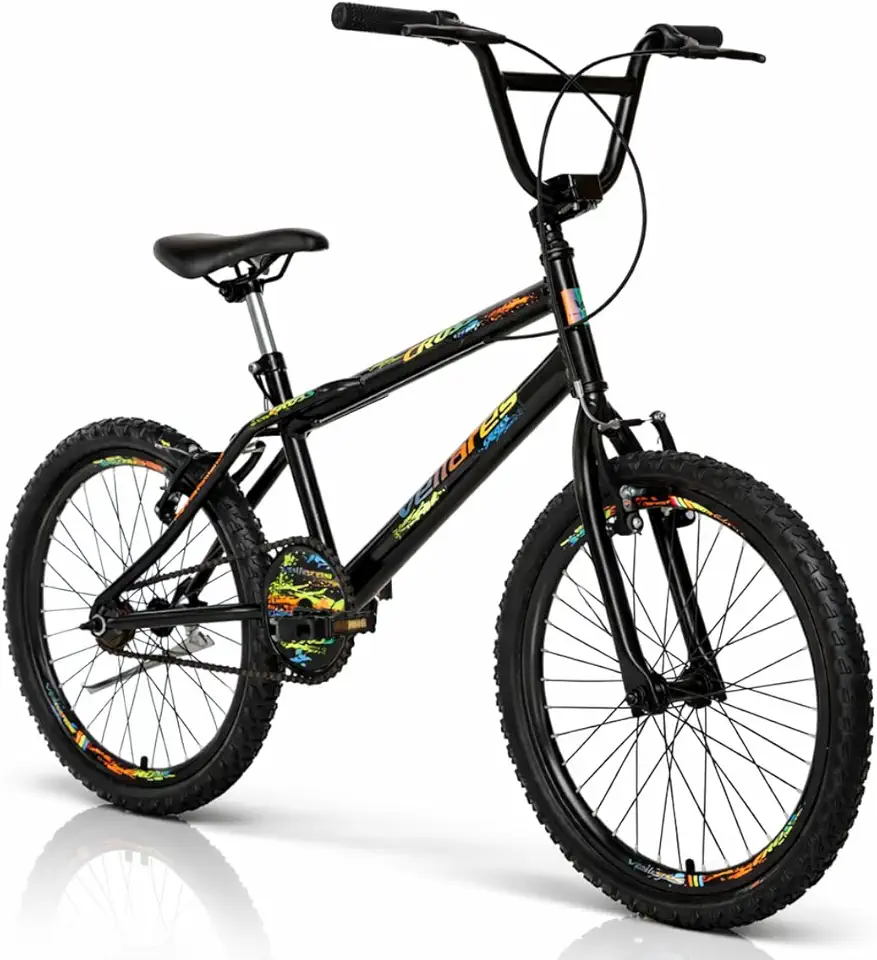 Bicicleta Masculina Aro 20 V-brake Preto Fosco Vellares