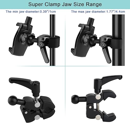 Miniatura 5 de Soporte de teléfono para carrito de golf, soporte de micrófono, carril, barandilla, manillar, varilla, apto para iPhoneNexusHTCLGSmartphone, 360 con