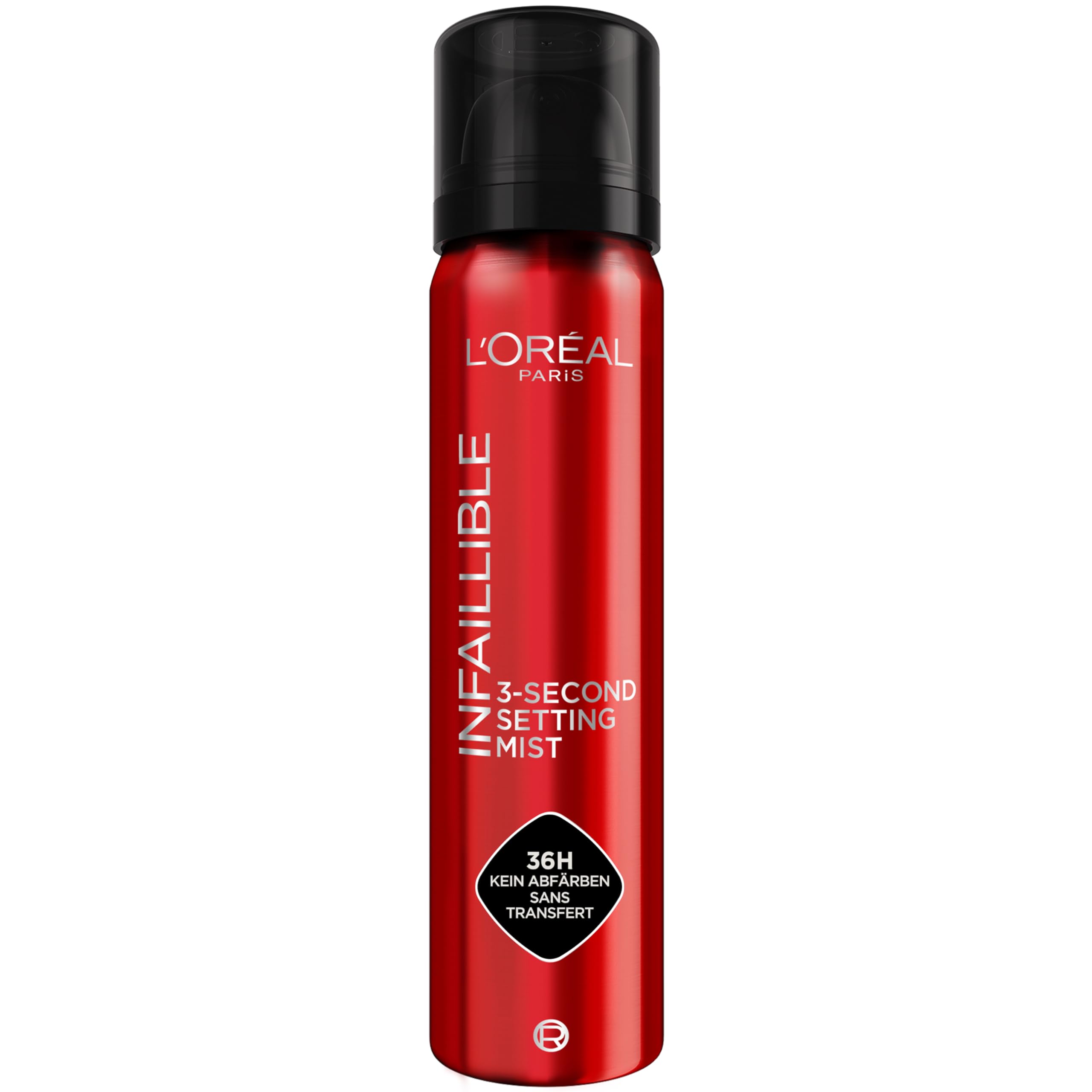 L'Oréal Paris Setting Spray zum Fixieren von Make up, Transferfest in 3 Sekunden, Fixier-Spray für bis zu 36 Stunden Halt, 3-Second Setting Mist, 1 x 75 ml