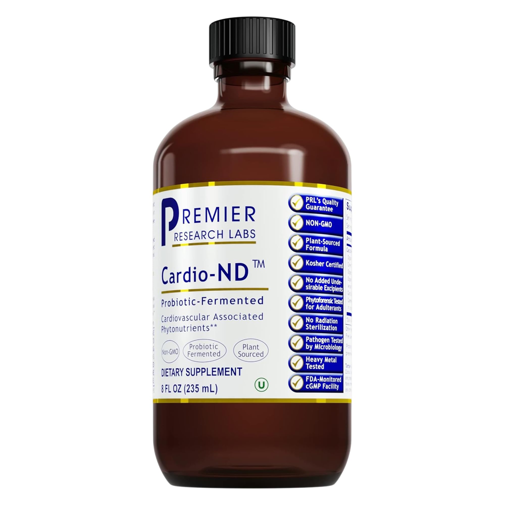 Premier Research Labs Fermented Cardio-ND - Cardio Heart Health, Cardio Support Liquid Fermented in Probiotics for Women, Men, Adults, Supports Heart Health with Hawthorne Berry - 8 fl oz Bottle