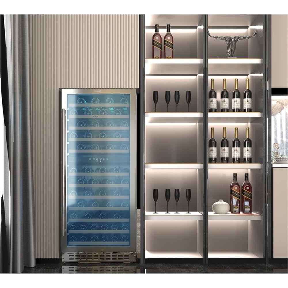 Pemberly Row 23" 15.1 Cu Ft. Dual Zone Full Glass Door Wine Cooler Refrigerator on Fridge.com - View 2