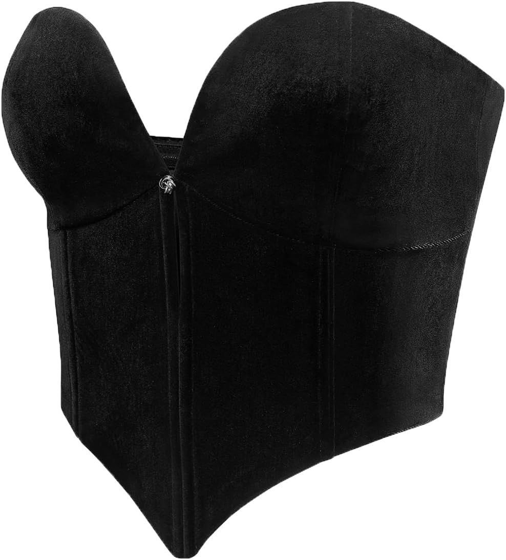 JW PEI Women's Anna Low-cut Velvet Corset Top - Image 4