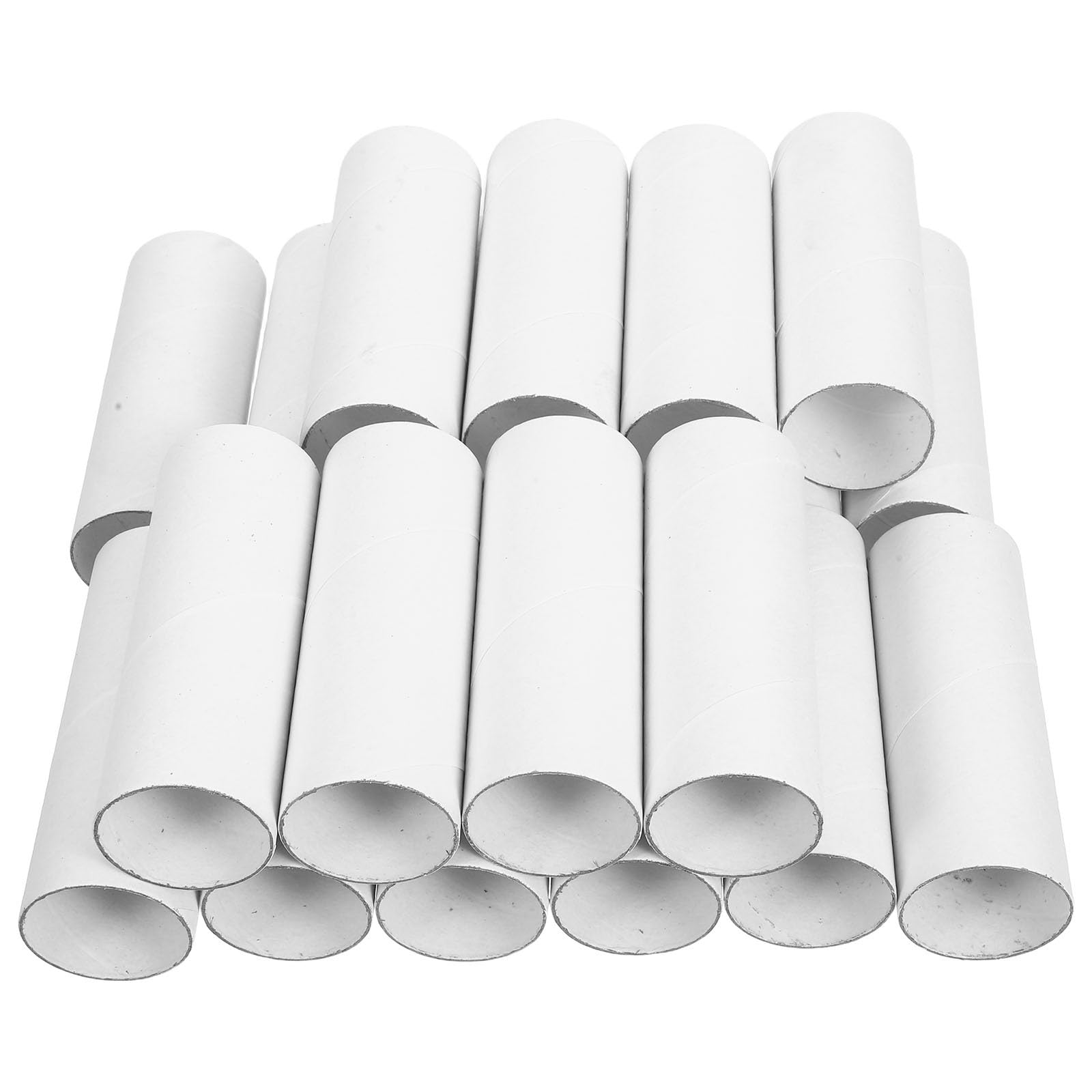 Paper Craft Tubes White Cylindrical 20pcs for DIY Projects