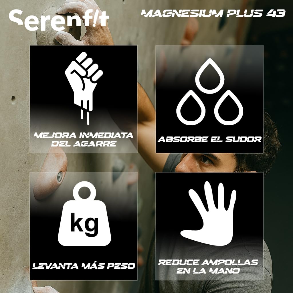 SERENFIT Carbonato de Magnesio en Polvo - magnesio Escalada - magnesio en Polvo Escalada - Polvo magnesio Crosstraining - magnesio calistenia (500 GR) — view 3