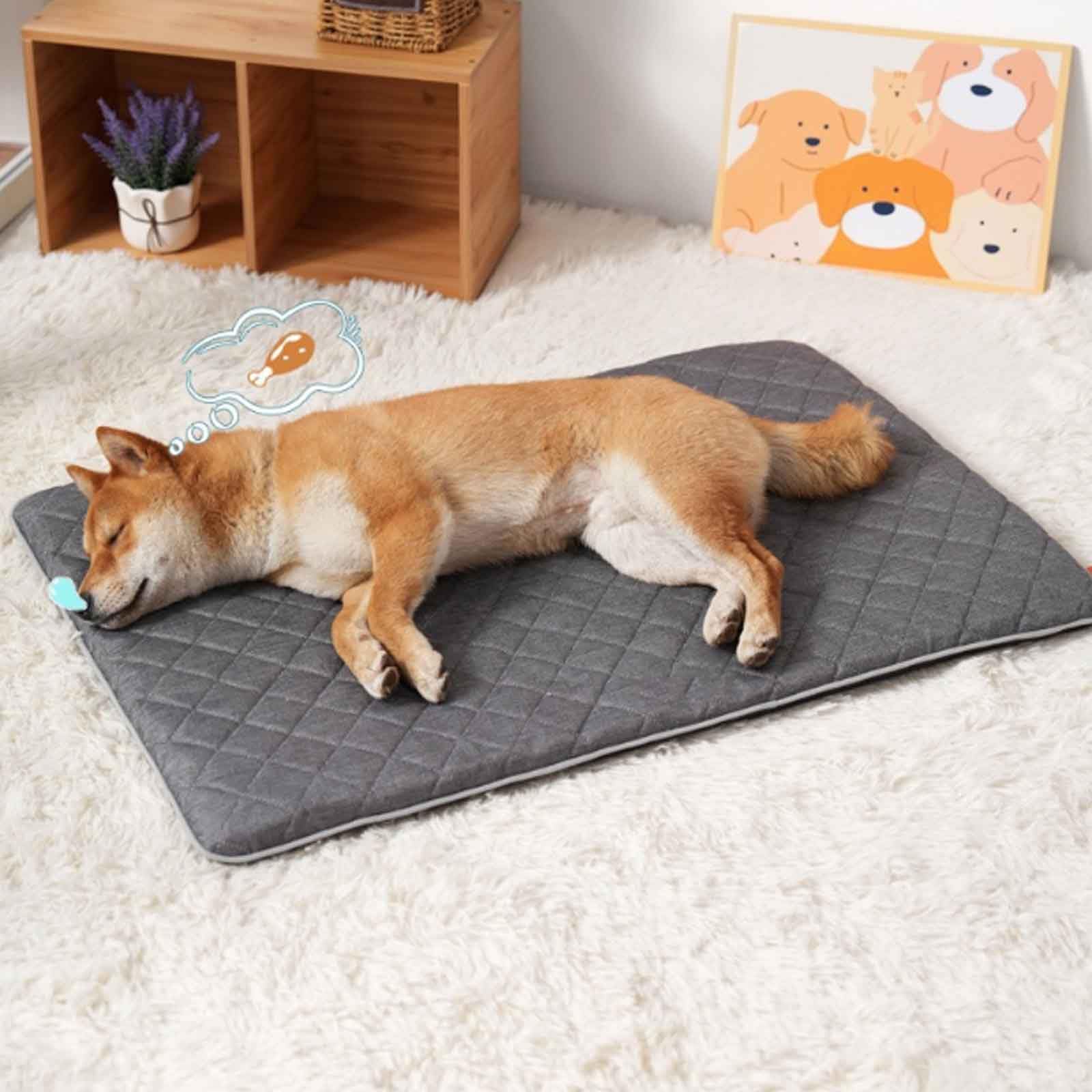 Camas Planas de Viaje Ligeras for Mascotas(Light Gray,XXL)