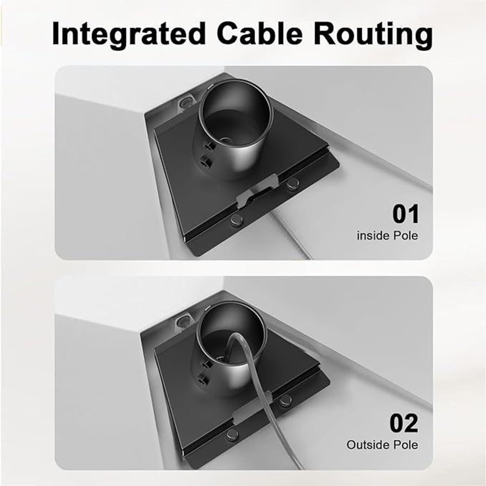 ordinarYone Soporte de antena pequeño para antena parabólica, funciona con 28 postes de 54 mm de diámetro y rotación flexible de 180 grados