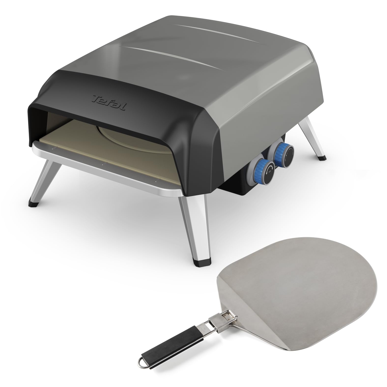 Tefal Pizza Pronto Gas-Pizzaofen 400 °C Edelstahl Temperaturregler Drehstein Pizzaschieber