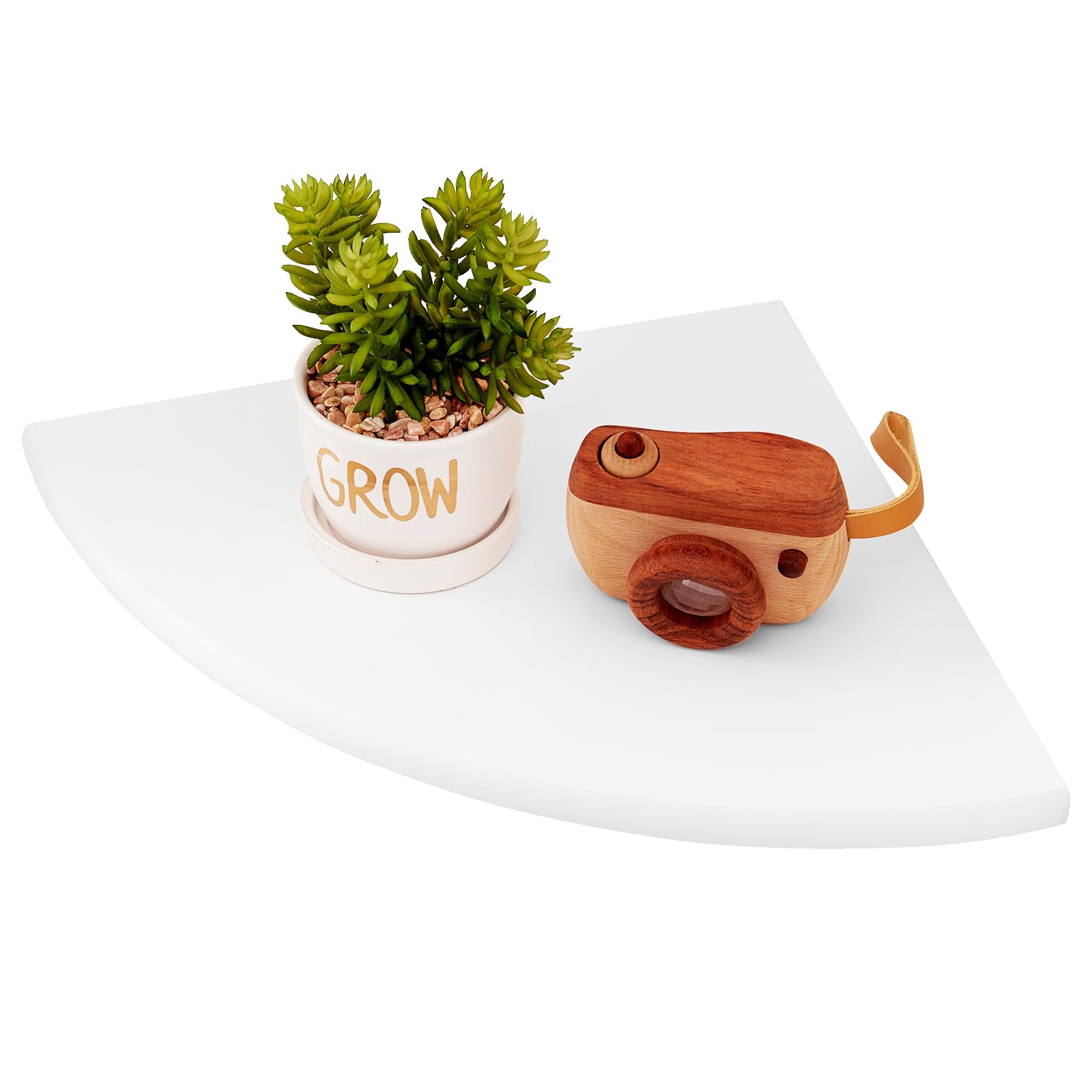 Étagère D'Angle En Chêne TREOAKWIS - 30cm, Naturel - Étagère Murale Flottante Pour Déco Et Rangement