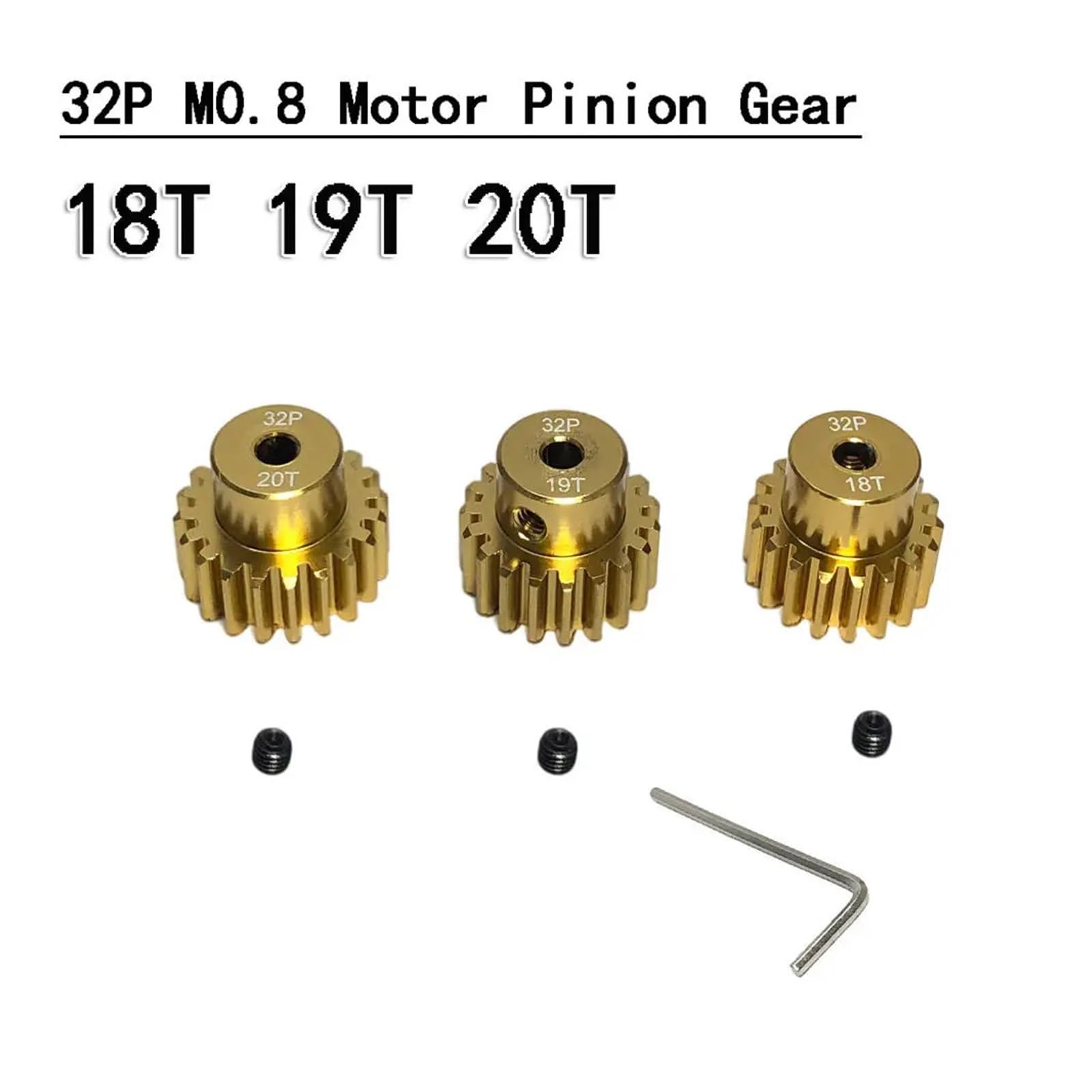 3pc Pinion Motor Gear | Tough Pinion Gear For RC Vehicles(3.175mm 18T 19T 20T)