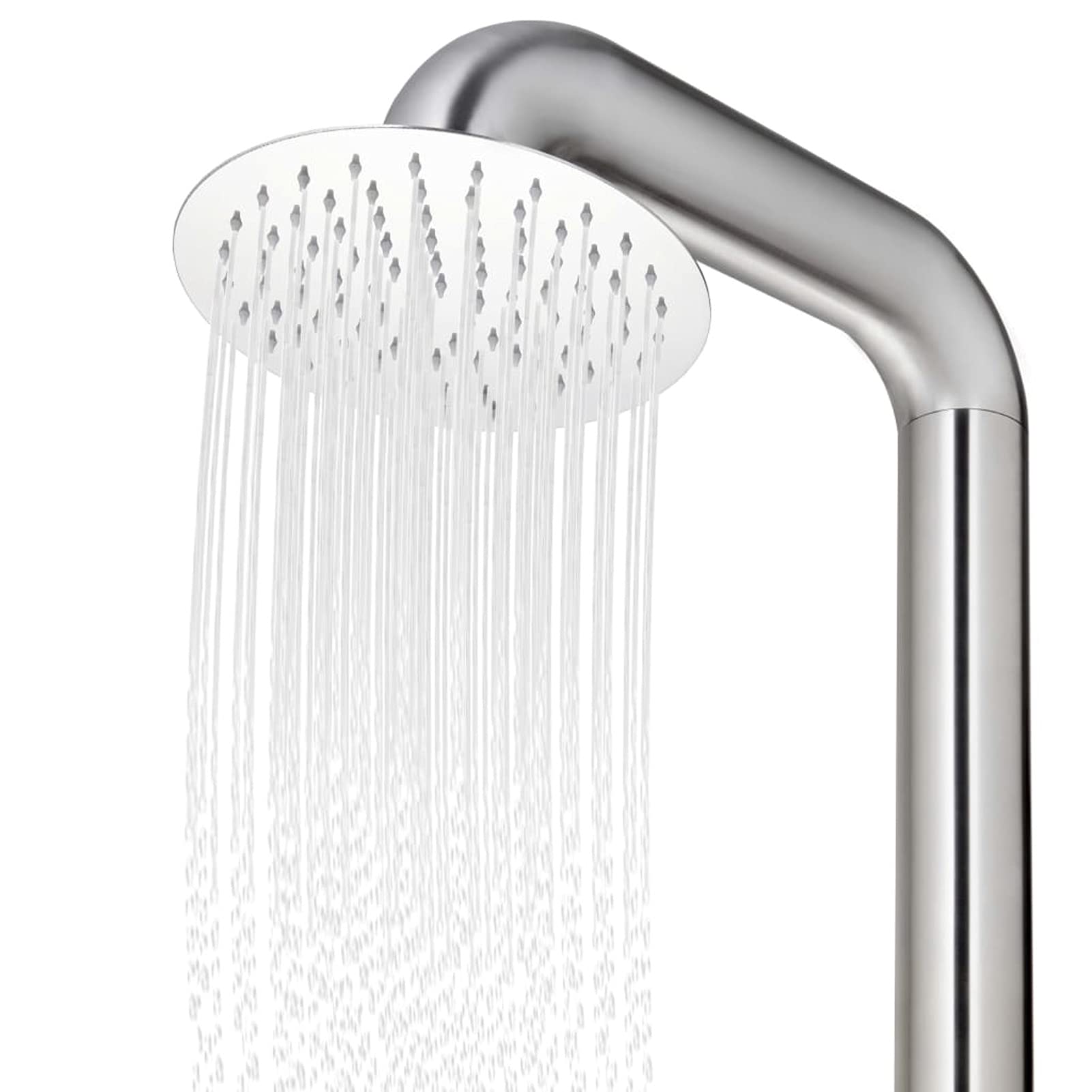 Ducha de jardín, Duchas Exterior Piscina, Ducha Terraza, Ducha para Patio, Ducha Exterior Jardin, Acero Inoxidable 225 cm