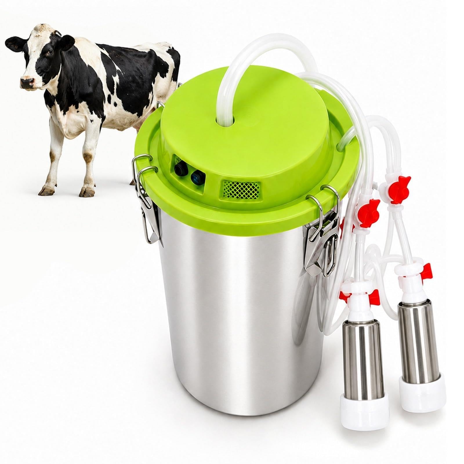 Mungitrice elettrica portatile per capre-Secchio acciaio inox,facile pulire