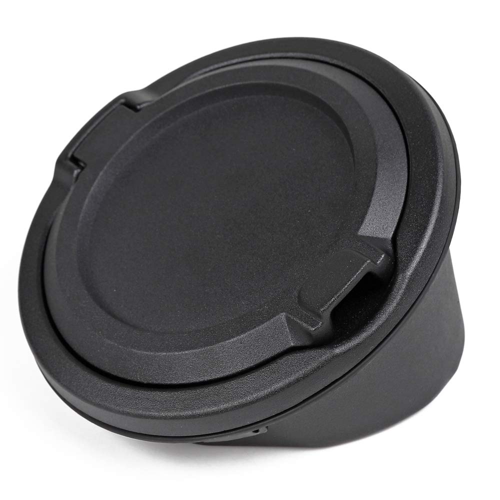 Savadicar Gas Cap Cover No Locking Fuel Tank Door for 2018-2022 Jeep Wrangler JL JLU 2/4 Door, ABS + Aluminum Alloy Construction, Black