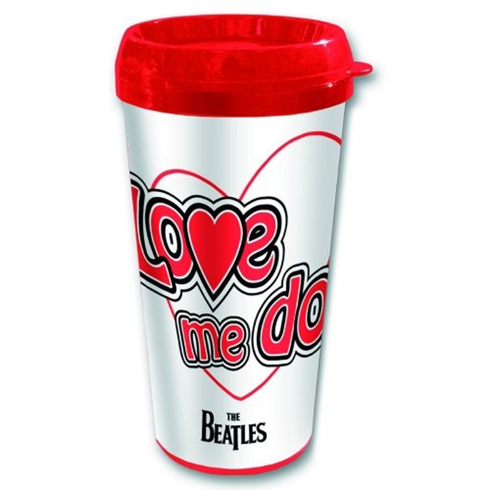 The Beatles Travel Mug: Love me do with Plastic Body