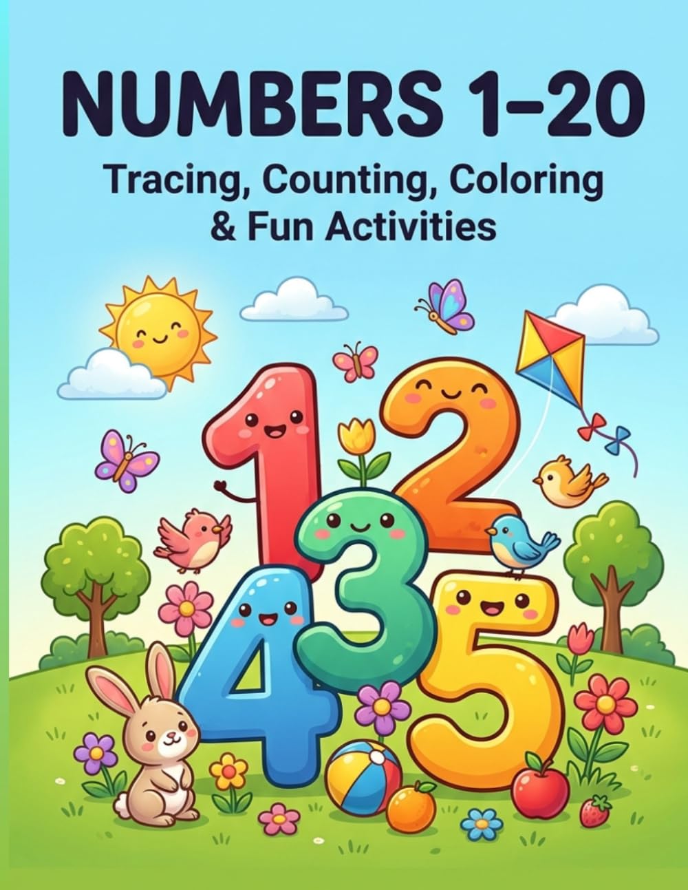 Learn Numbers 1–20: Tracing, Counting, Coloring & Fun Learning Activities