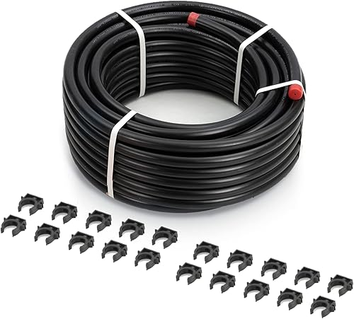 Kit de tubos de aire para compresores 1/2 "x 100 pies HDPE Sistema de tuberías de aluminio Manguera de compresor de aire 200PSI ASTM F1282, negro