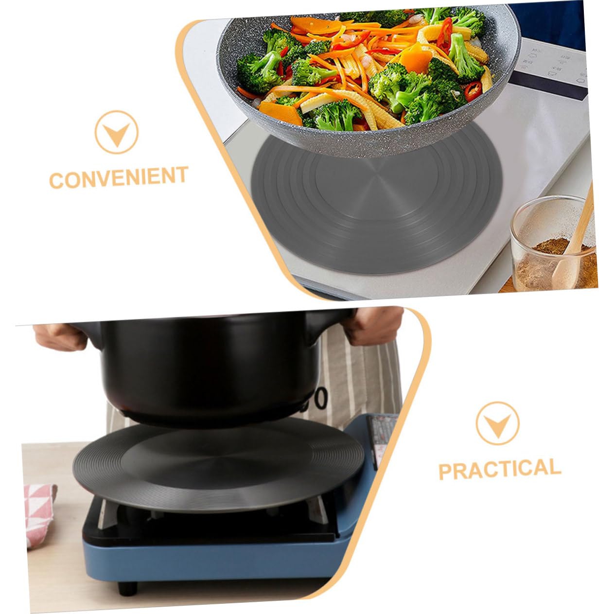 Difusor de Calor para Cocina de Gas de Aluminio 26cm 4 Mm | Placa Conductora, Descongelación Rápida, Distribución Uniforme del Calor