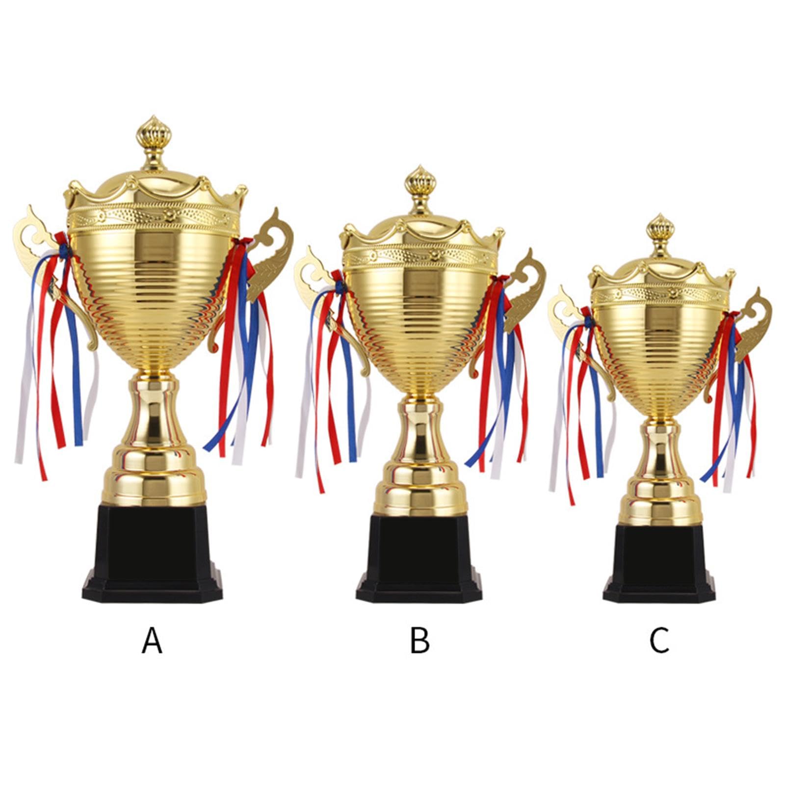 Qianly Trofeos Metálicos para, Copas Doradas, Recuerdos para Fiestas, Exquisita Artesanía, Decorativos, Versátiles, Base de PP.