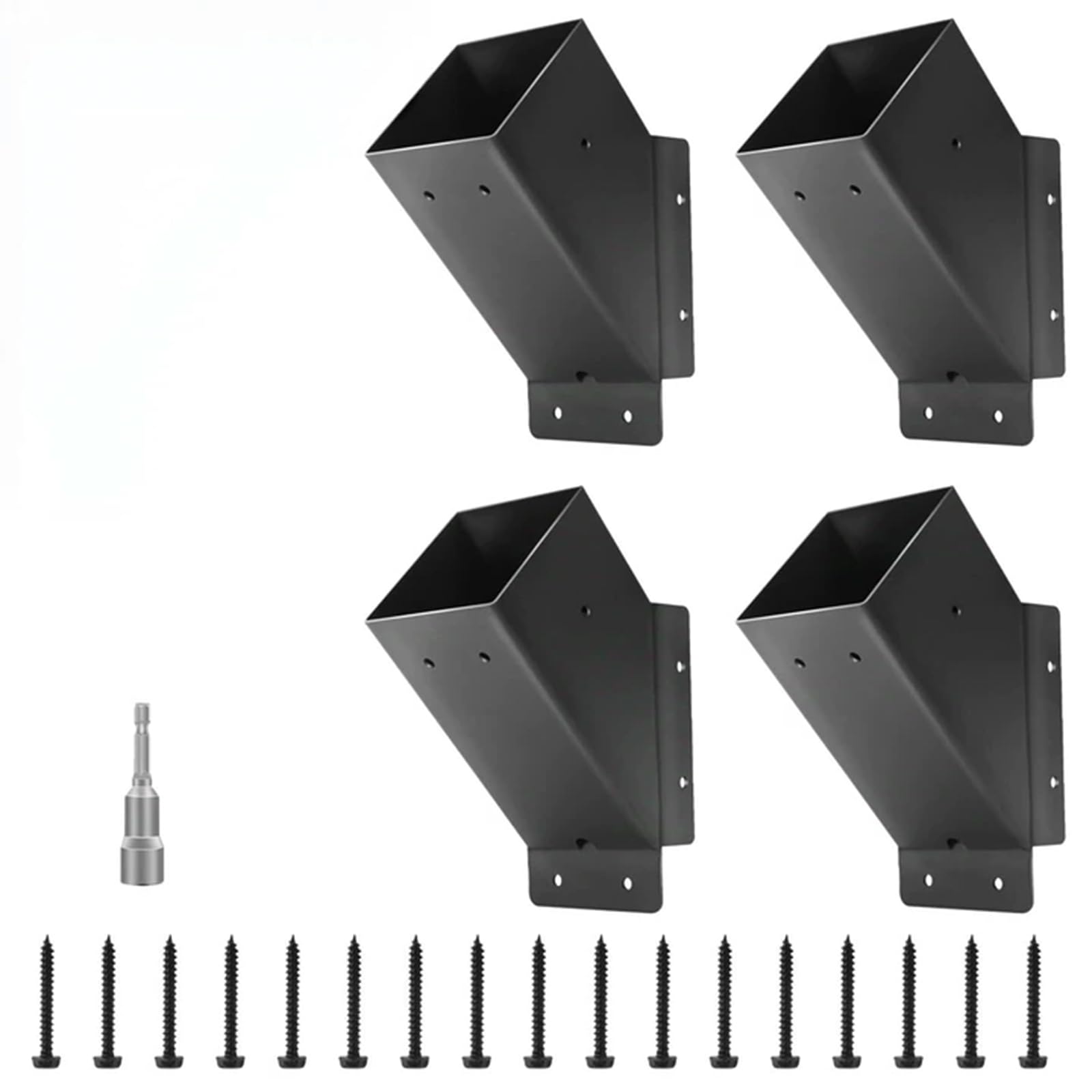 Weather Immune Structural Assist Parentheses with Double Strengthening Specks for Patio Shacks Garages and Tree Residences Strong Mild Steel Shade Parentheses
