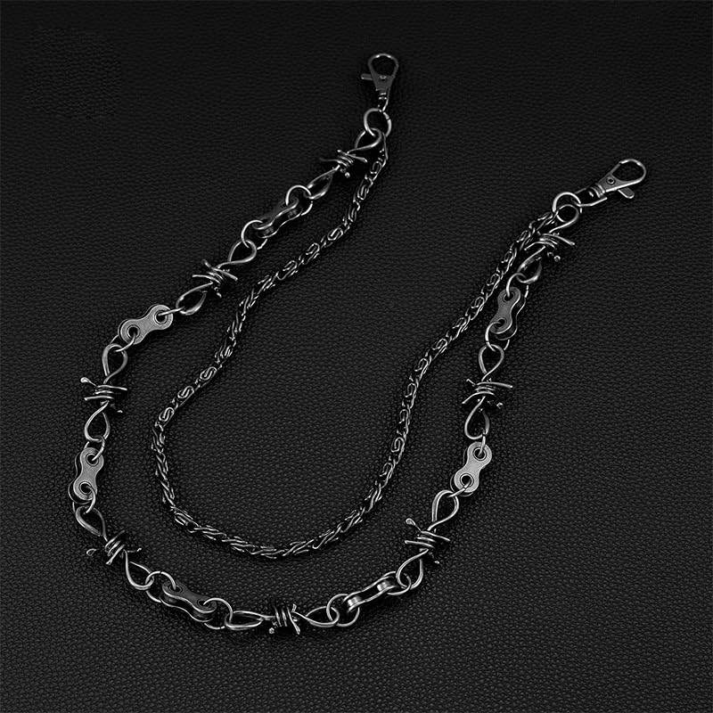 Image of Gothic Pants Chain Wallet Keychain Edgy Punk Hip Hop Waist Accessory for Jeans, Streetwear, and Rebel Women Men