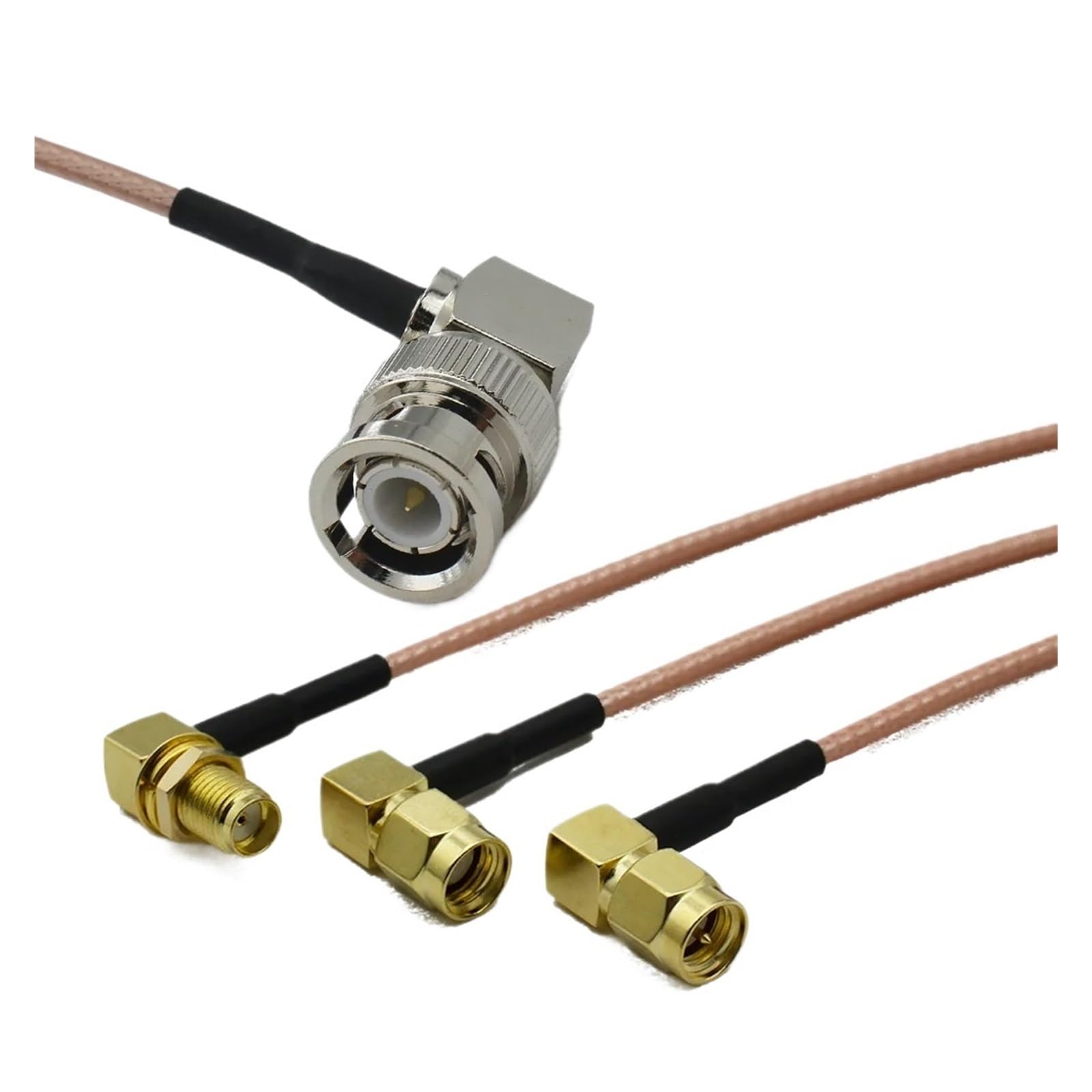 Cable coaxial de extensión de antena WiFi, conector BNC macho RG316 a conector SMA hembra, ángulo recto de 90°.(Type 2,300CM)