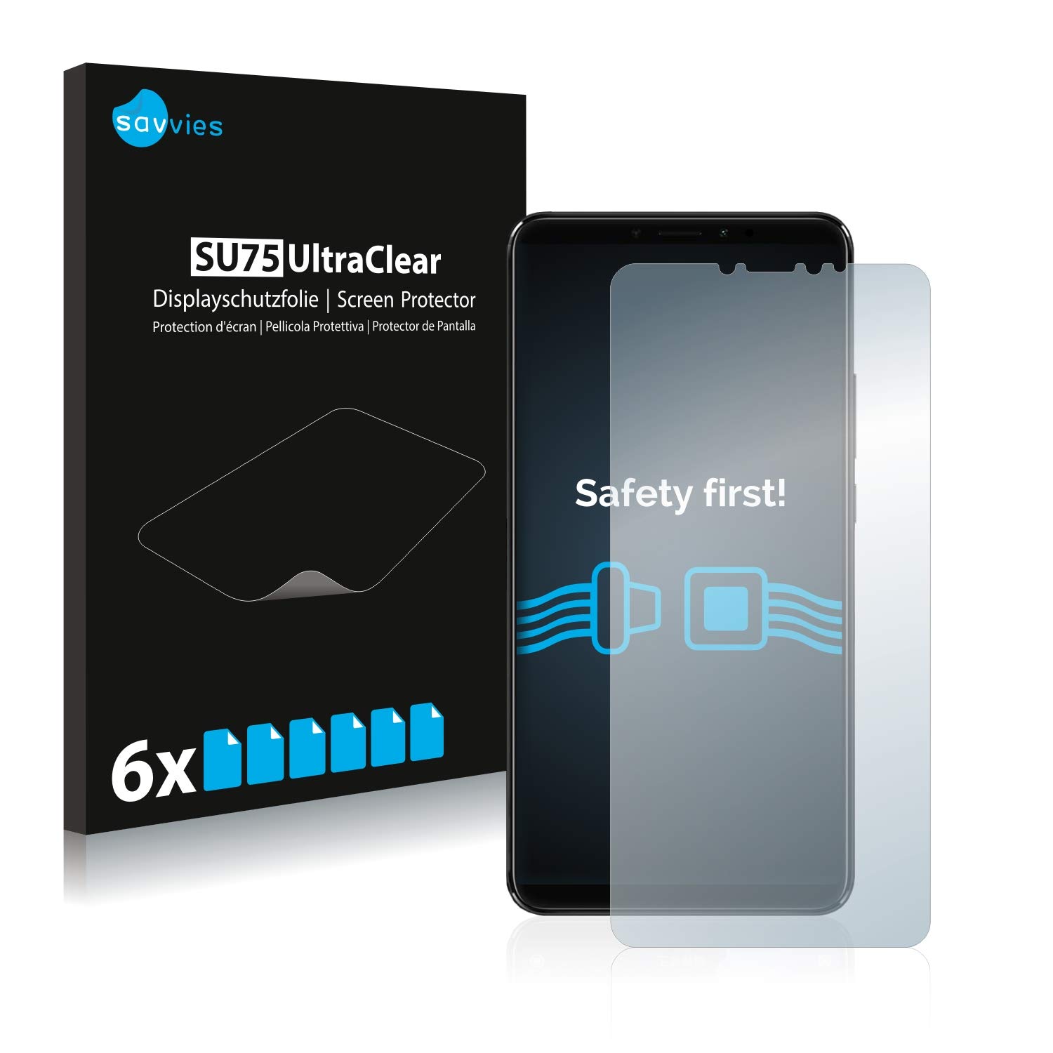 6x Savvies SU75 Protector De Pantalla Para Xiaomi Redmi 9 (SÓLO Cámara), Protect