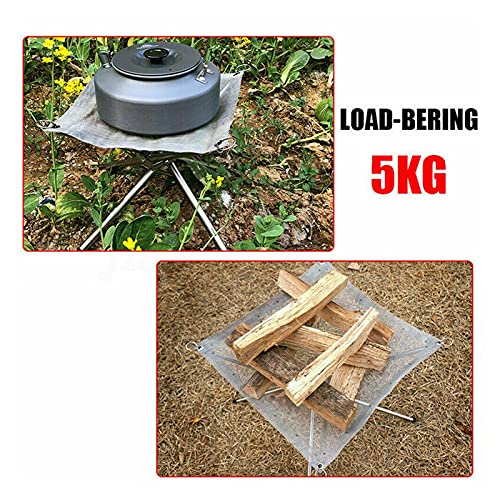 Firepit stand plegable y soporte de leña para camping 7
