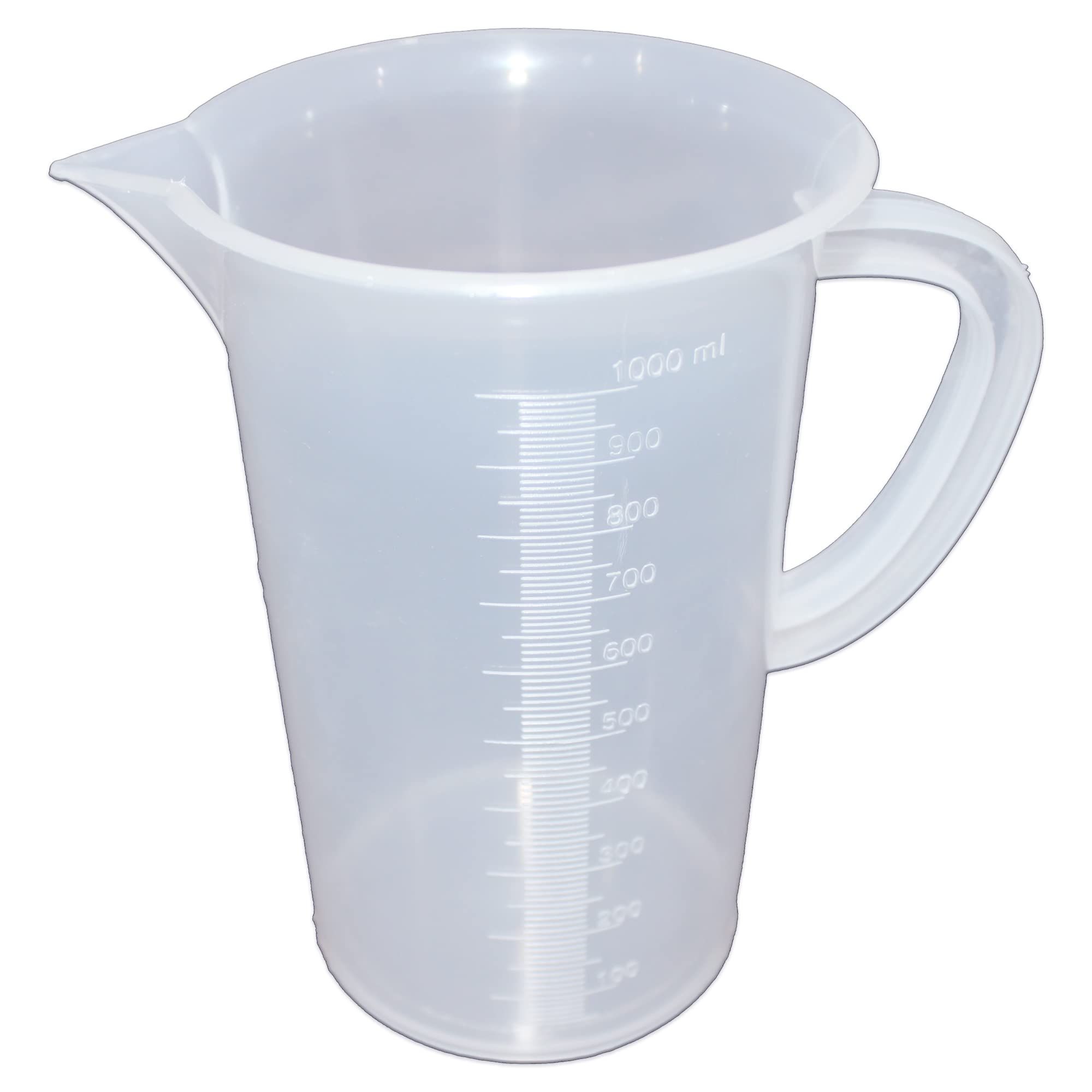 1000ml Measuring Jugs - Clear Plastic with Handles -8