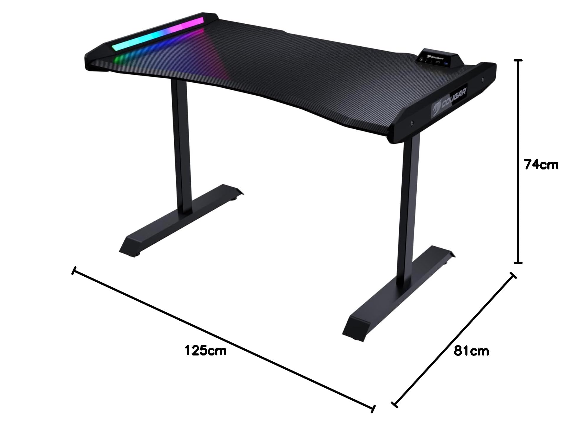 COUGAR DESK MARS 120, Dual sided ARGB Lighting Effects, ergonomic