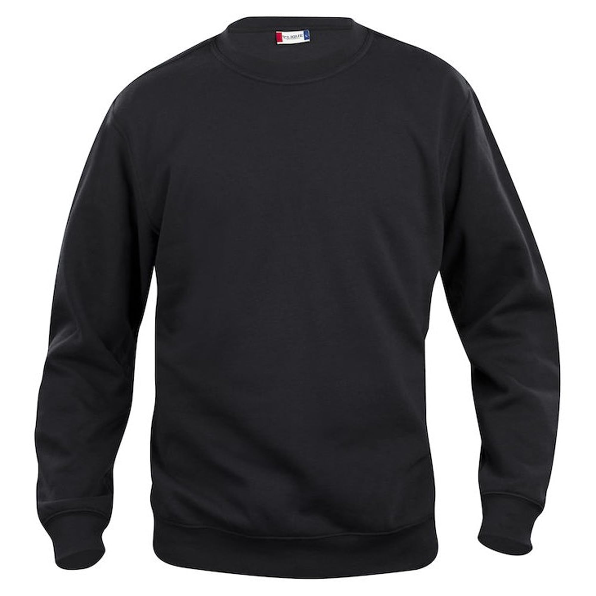 Clique Men's Black Unisex Adult Basic Round Neck Sweatshirt Xxl Soft Touch Twill Anti-Pilling