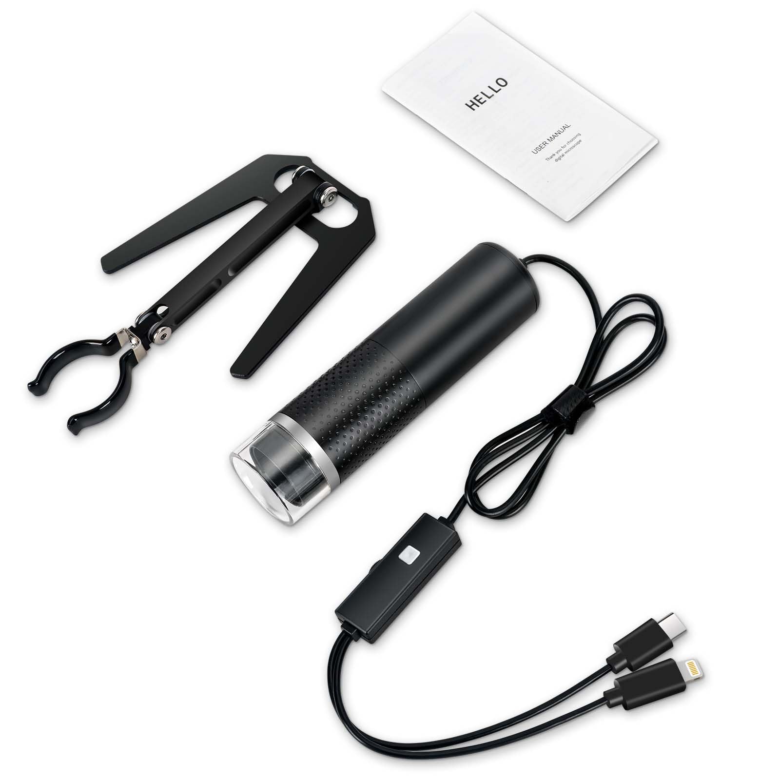 USB Digital Mikroskop Kompatibel mit iOS und Android Geräten, 1920x1440P HD tragbare Mikroskop Kamera für Erwachsene, Kinder, Studenten