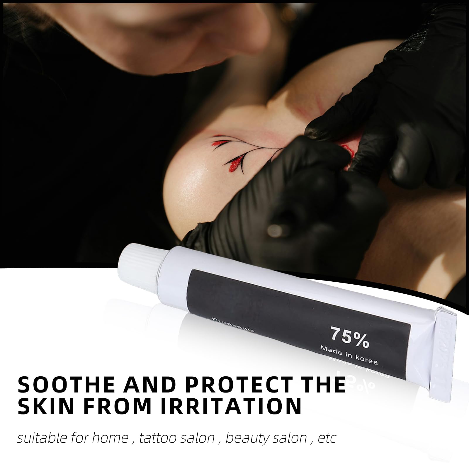Crème Apaisante de Soin pour Tatouage, Crème Auxiliaire de Nettoyage des Tatouage, 10g - 3